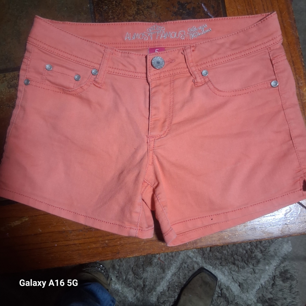 Almost Famous Coral Orange Jeans - Size 5
